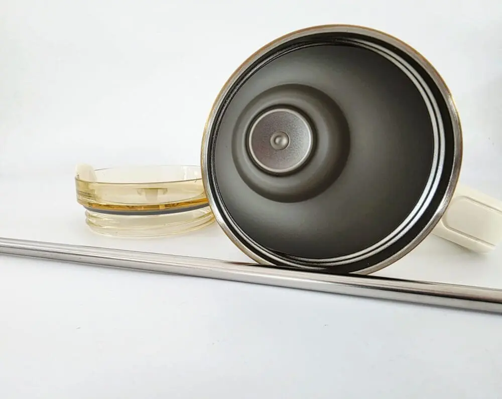 Laser Engraving : 40oz Black & Cream Laser Engraving Tumbler with Rose Gold Base (Stanley Dupe)
