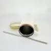 Laser Engraving : 40oz Black & Cream Laser Engraving Tumbler with Rose Gold Base (Stanley Dupe)