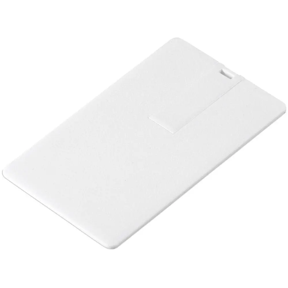 8gigflatwhiteUSB4 Technology : White Credit Card USB Drive, 8gigs (Blank or UV Print)