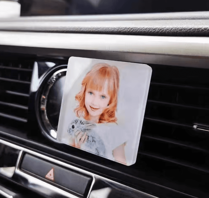 Laser Sublimation Blanks : STEP 1 : CHOOSE YOUR SHAPE : 3 or 4mm Subli-Acrylic Car Air freshener Blank Car Perfume Clip (Square, Rectangle, Oval, Heart, Circle)
