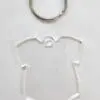Laser Acrylic Shapes : CLEAR Babygrow/Romper/Onesie Acrylic, Disc + Keyring (1.5, 2, 3 & 5mm)