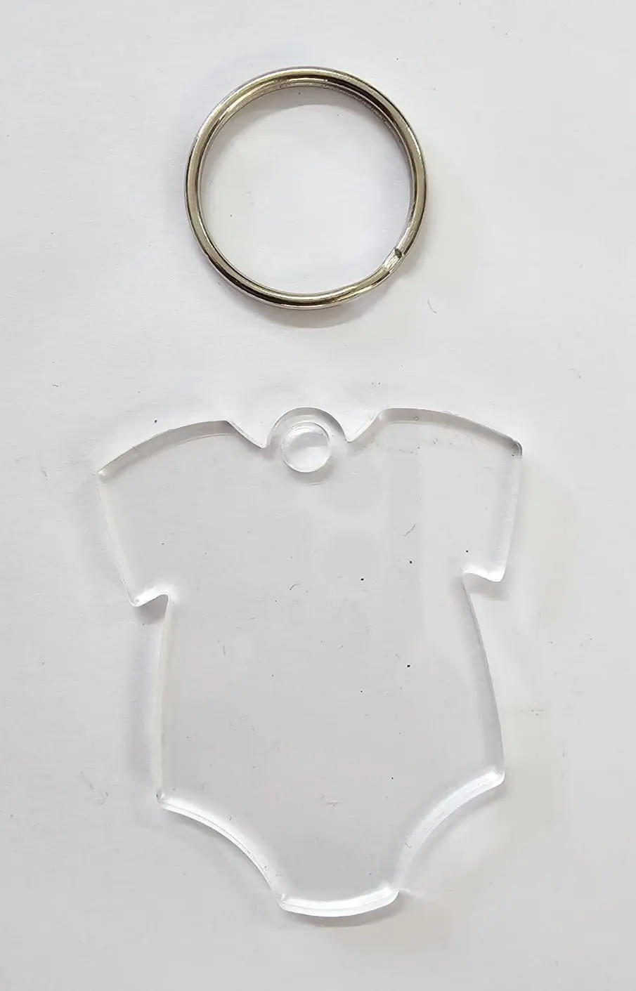 Baby Laser Acrylic Shapes : CLEAR Babygrow/Romper/Onesie Acrylic, Disc + Keyring (1.5, 2, 3 & 5mm)