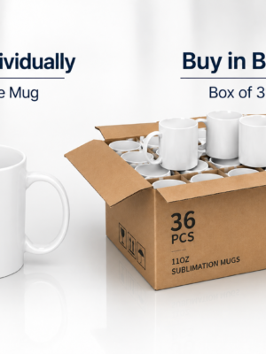 Boxfo36Stixo2 Sublimation Blanks : 11oz White A Grade Mugs (Individual or box of 36)