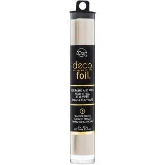 Arts & Crafts : Deco Foil Transfer Sheets, Opal, 6x12 inch (15.24 by 30.48cm) x5 sheets