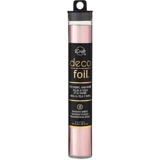 Arts & Crafts : Deco Foil Transfer Sheets, Deco Foil - Pink Quartz, 6x12 inch (15.24 by 30.48cm) x5 sheets