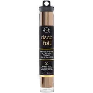 Arts & Crafts : Deco Foil Transfer Sheets, Rose Gold, 6x12 inch (15.24 by 30.48cm) x5 sheets