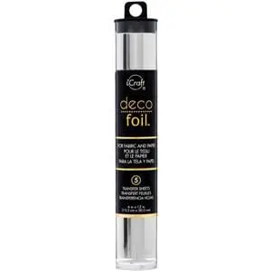 Arts & Crafts : Deco Foil Transfer Sheets, Deco Foil - Silver, 6x12 inch (15.24 by 30.48cm) x5 sheets