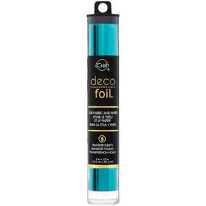 Arts & Crafts : Deco Foil Transfer Sheets, Teal, 6x12 inch (15.24 by 30.48cm) x5 sheets