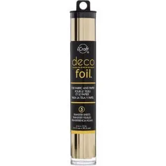 Arts & Crafts : Deco Foil Transfer Sheets, Champagne, 6x12 inch (15.24 by 30.48cm) x5 sheets