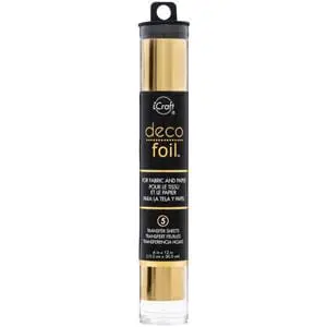 Arts & Crafts : Deco Foil Transfer Sheets, Gold, 6x12 inch (15.24 by 30.48cm) x5 sheets