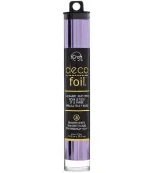 Arts & Crafts : Deco Foil Transfer Sheets, Lilac, 6x12 inch (15.24 by 30.48cm) x5 sheets