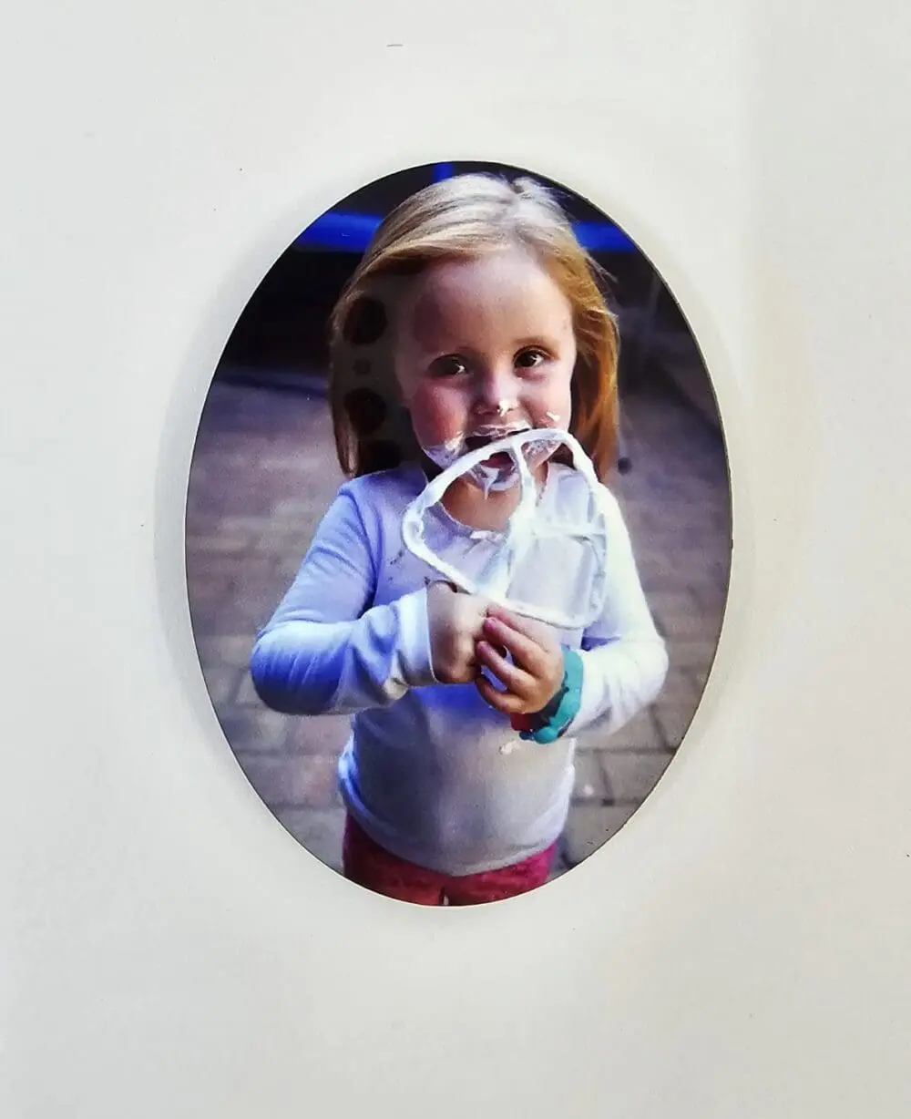 Laser Sublimation Blanks : 3mm Super Glossy OVAL Single Sided MDF Fridge Magnet
