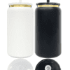 PowderCoatedLibbeyBlackWhite Libbey : 16oz Steel Libbey's/Cola Shaped Tumblers (White & Black)