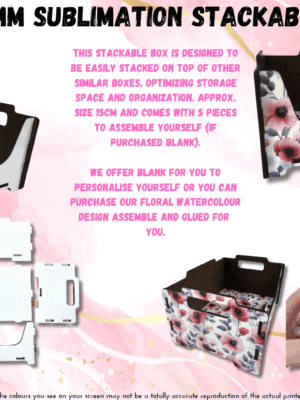 Stackable15cmBox Laser Sublimation Blanks : Super Glossy 3mm Sublimation Stackable Box (Single & Double Sided)