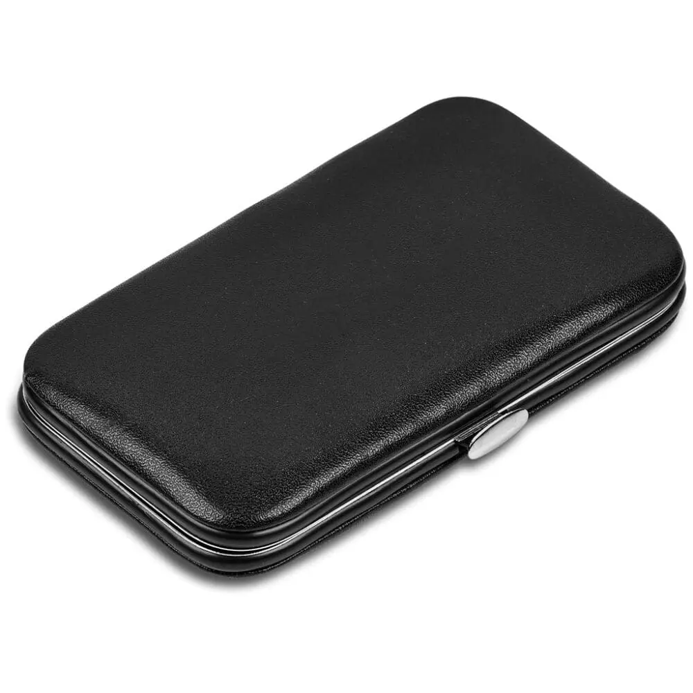 Manicure Set  : 6 Piece Black Blank Manicure & Pedicure Set (CODE: PC-AM-143-B)