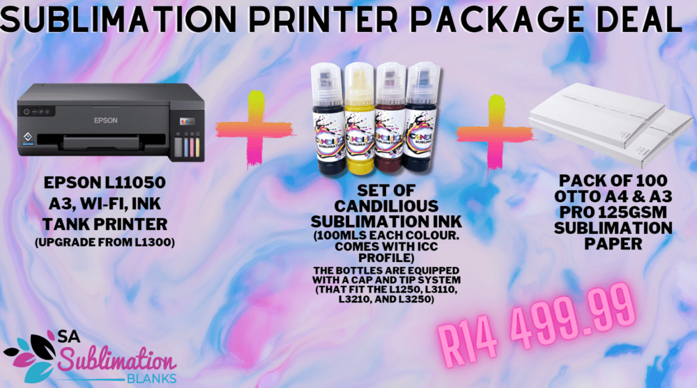Sublimation Printer Package Deal : Epson L11050 A3, Wi-Fi, Ink Tank Printer