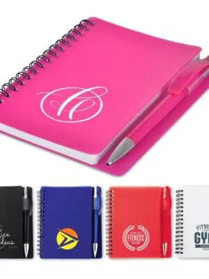 Stationery ; A6 Blank Coloured Spiral Notebook & Pen (CODE: IDEA-1920)