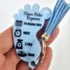 Direct UV Print : Pastel Acrylic Range : Baby Foot Keychain, Disc + Split Keyring (7 Colours)