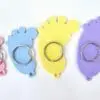 Direct UV Print : Pastel Acrylic Range : Baby Foot Keychain, Disc + Split Keyring (7 Colours)