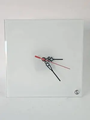 Sublimation Blanks : Glossy Tile Glass Clocks For Sublimation (20 by 20cm)