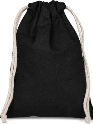 Sublimation Blanks : Mini Black Cotton drawstring pouches