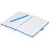 Stationery : A5 Blank Coloured Trim White Notebooks with Pen & Clear Zipper bag [GF-AM-1104]