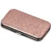 Rose Gold Glitter Pu Leather Manicure Set Case Manicure Set : 5-Piece Rose Gold Glitter Manicure & Pedicure Set (CODE: PC-AM-146-B)