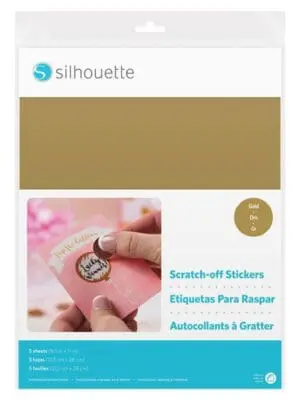 Arts & Crafts : Silhouette Scratch off Stickers Sheets (Gold)