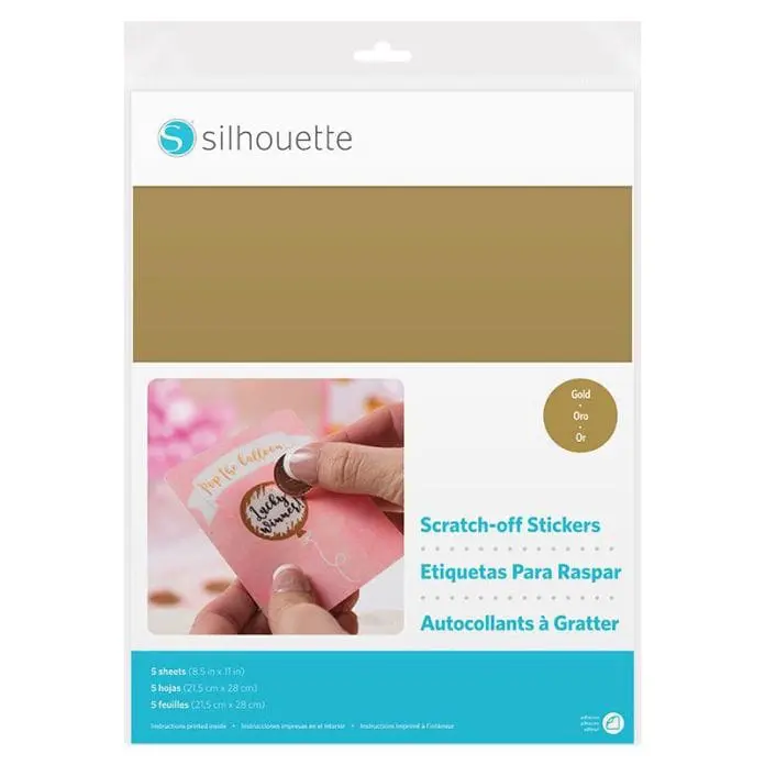 ScratchoffGold Arts & Crafts : Silhouette Scratch off Stickers Sheets (Gold)