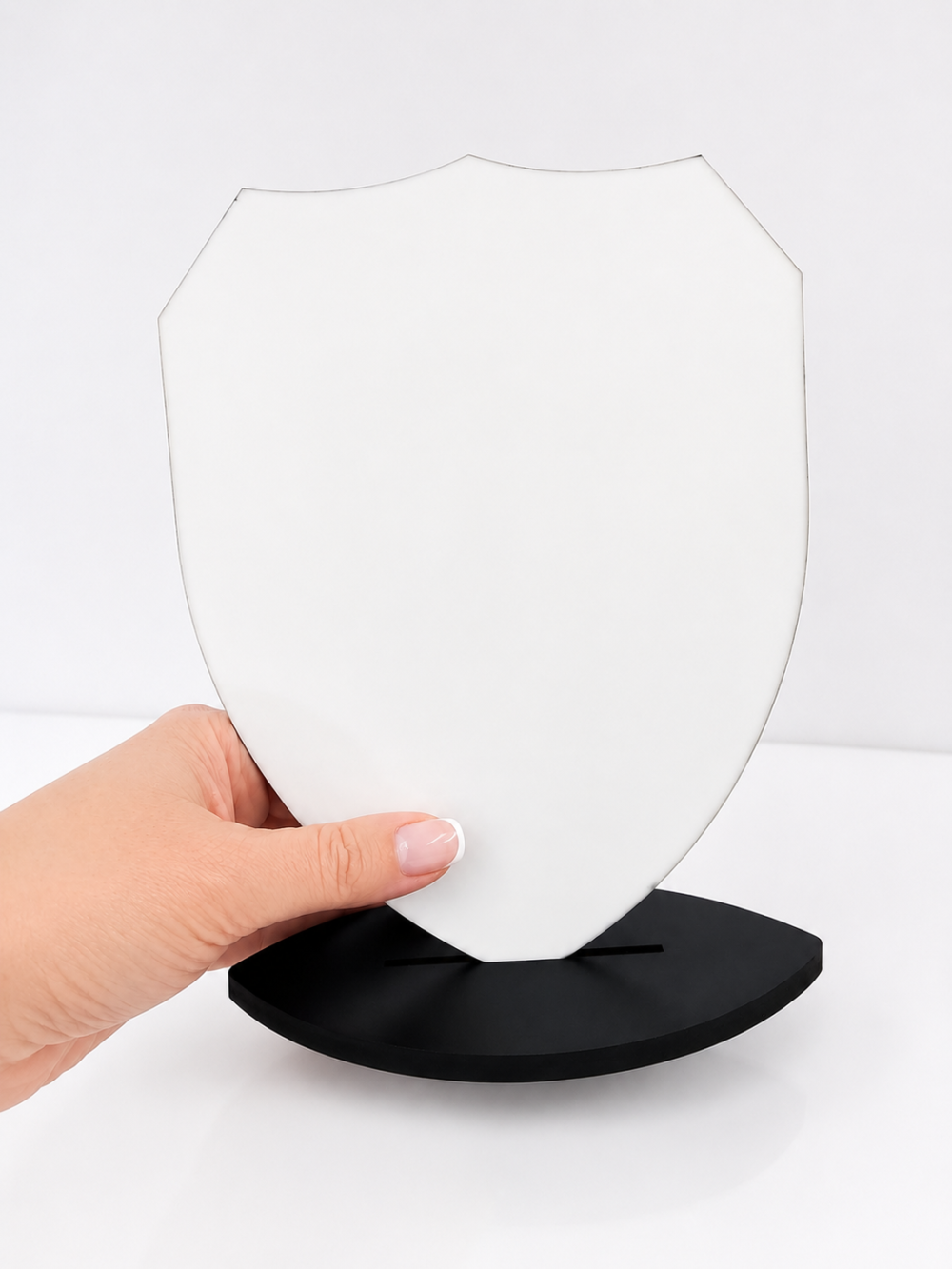 Shield_Large2 Laser Sublimation Blanks : 3mm Super Glossy Sublimation MDF Shield Style Award/Trophy (Small, Medium & Large)