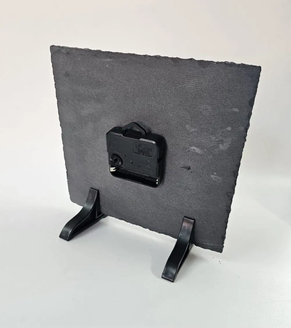 Stone Clock back Sublimation Blanks : Glossy Slate Stone Clocks For Sublimation (20 by 20cm) (TTX)