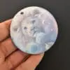 Subli Acyrlic Keychain back Laser Sublimation Blanks : 3mm or 4mm Subli-Acrylic Circle Keychain, 4, 5 & 6cm with split keyring & clip