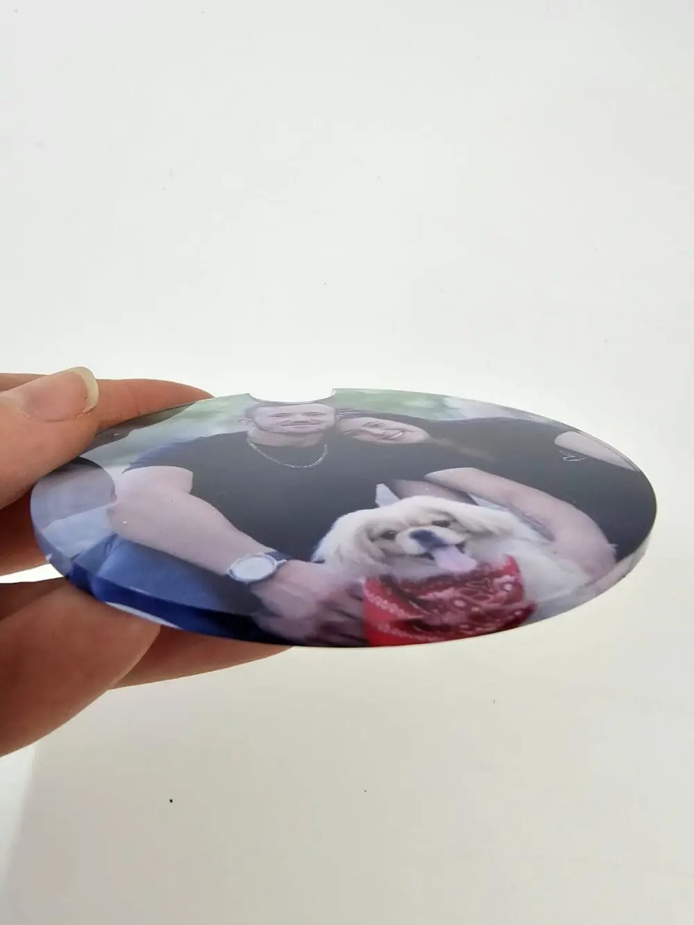 SubliAcLiciencedisc Laser Sublimation Blanks : 3mm Subli-Acrylic License Disc Holder with 3m Double Sided tape