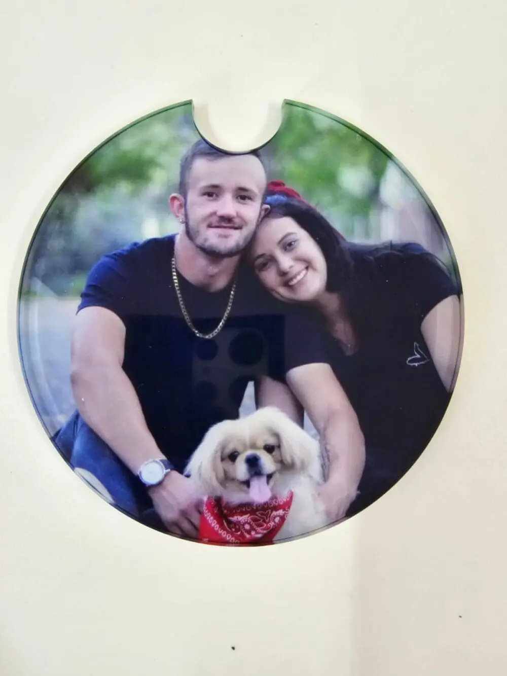 SubliAcLiciencedisc2 Laser Sublimation Blanks : 3mm Subli-Acrylic License Disc Holder with 3m Double Sided tape