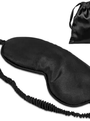 satin black eye mask and bag Novelty : Eye Mask, Black Satin Eye Mask with black satin bag (CODE: GF-EE-1115-B)