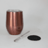 Sublimation Blanks : 12oz ROSE GOLD EGG Wine Tumblers