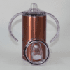 Sublimation Blanks : Seamless ROSE GOLD 12oz Straight Sippy Tumblers with Dual Lid