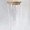 25oz Clear Glass tumblers Sublimation Blanks : 25oz Glass Libbey Tumblers with Bamboo Lids (Clear or Frosted)