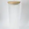 25oz Frosted Glass Tumblers Sublimation Blanks : 25oz Glass Libbey Tumblers with Bamboo Lids (Clear or Frosted)