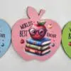 Apple Laser Sublimation Blanks : Super Glossy 3mm Single Sided COASTERS Sublimation MDF (House, Apple, Circle, Square Sharp, Square Rounded, Heart)