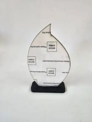 Flame award 1flame Laser Sublimation Blanks : 3mm Super Glossy Single or Double Sided Sublimation MDF Plaque/Award ONE FLAME