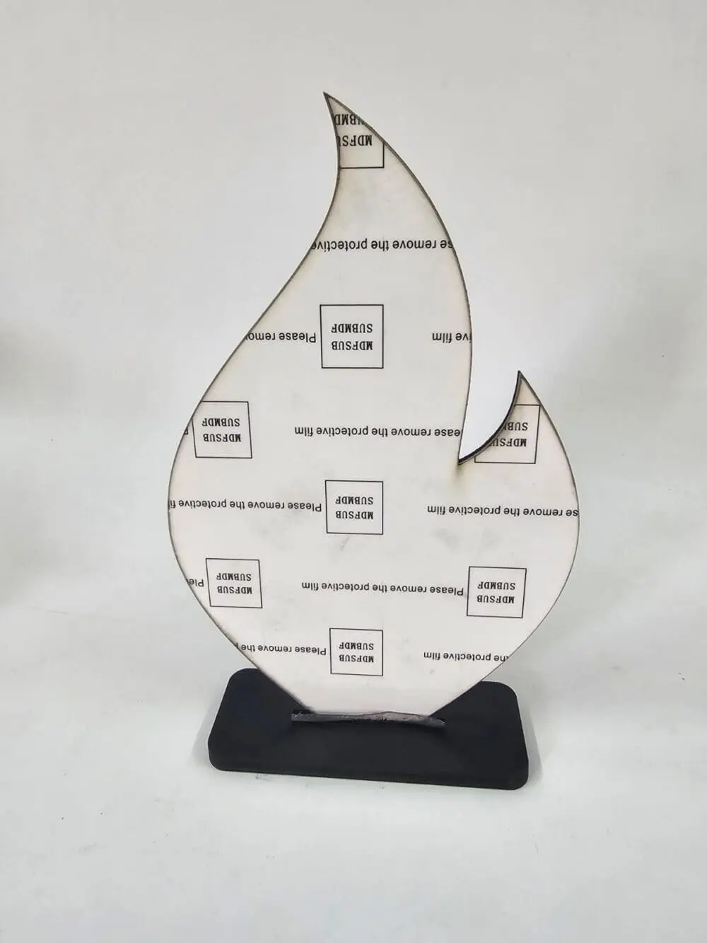 Flame award 2flame Laser Sublimation Blanks : 3mm Super Glossy Single or Double Sided Sublimation MDF Plaque/Award 2 FLAMES