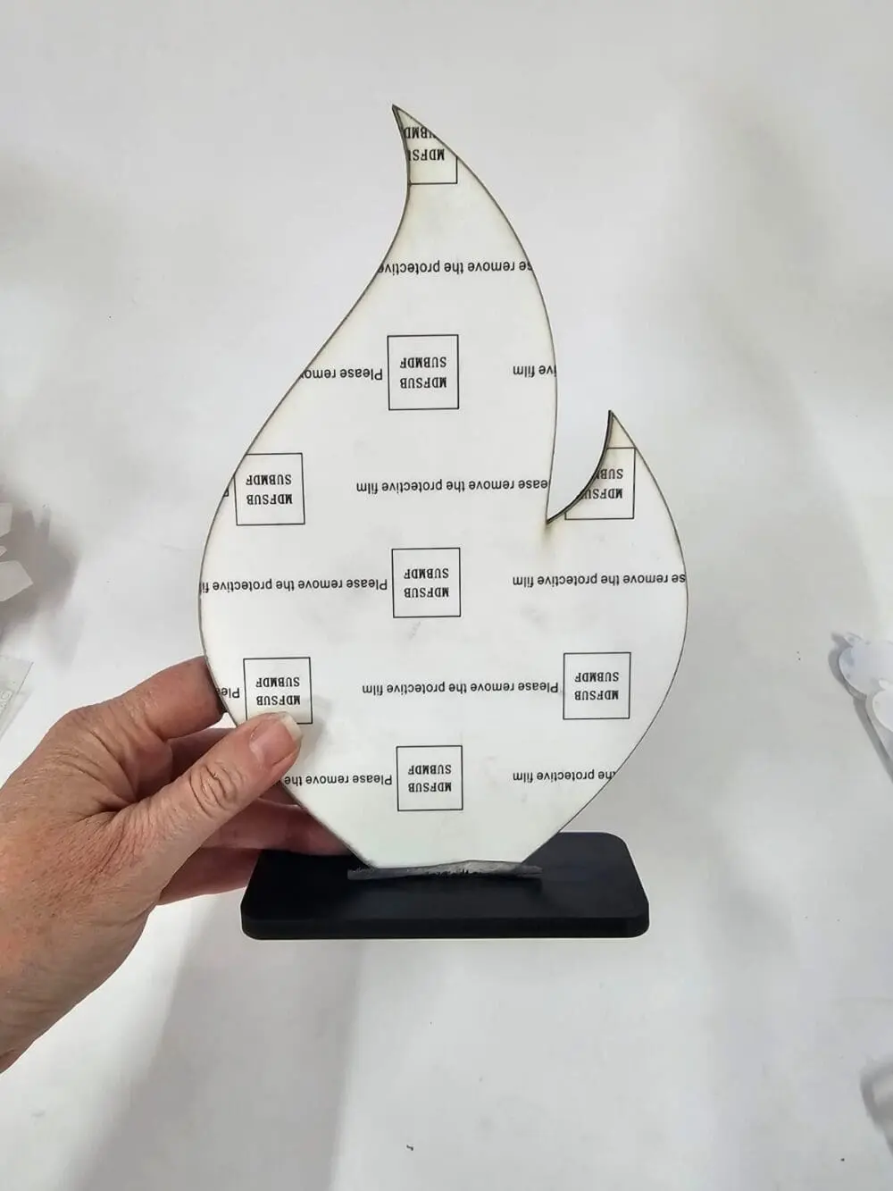 Flame award 2flameb Laser Sublimation Blanks : 3mm Super Glossy Single or Double Sided Sublimation MDF Plaque/Award 2 FLAMES