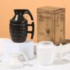 GrandeBlack Limited Edition : Novelty 12oz Black Ceramic Grenade Mugs With Lid
