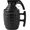 GrandeBlack2 Limited Edition : Novelty 12oz Black Ceramic Grenade Mugs With Lid