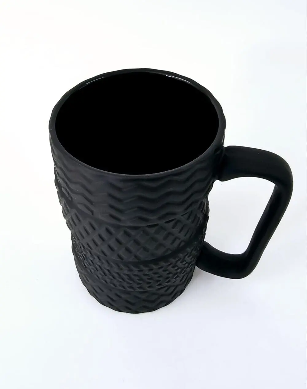 Limited Edition :  Novelty Ceramic Black Matte Car Tire Mug