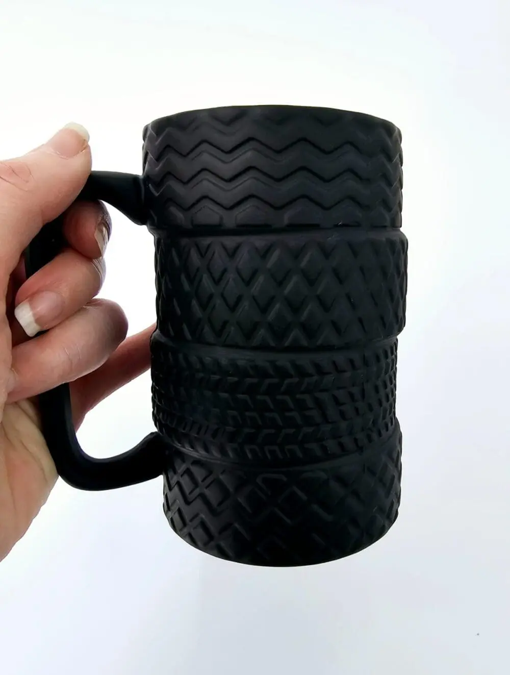 Limited Edition :  Novelty Ceramic Black Matte Car Tire Mug