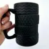 Limited Edition :  Novelty Ceramic Black Matte Car Tire Mug