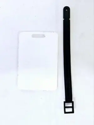 LuggageBagTags2 Laser Sublimation Blanks : 3 & 4mm Subli Acrylic Luggage Tag or Name Tag (includes strap)