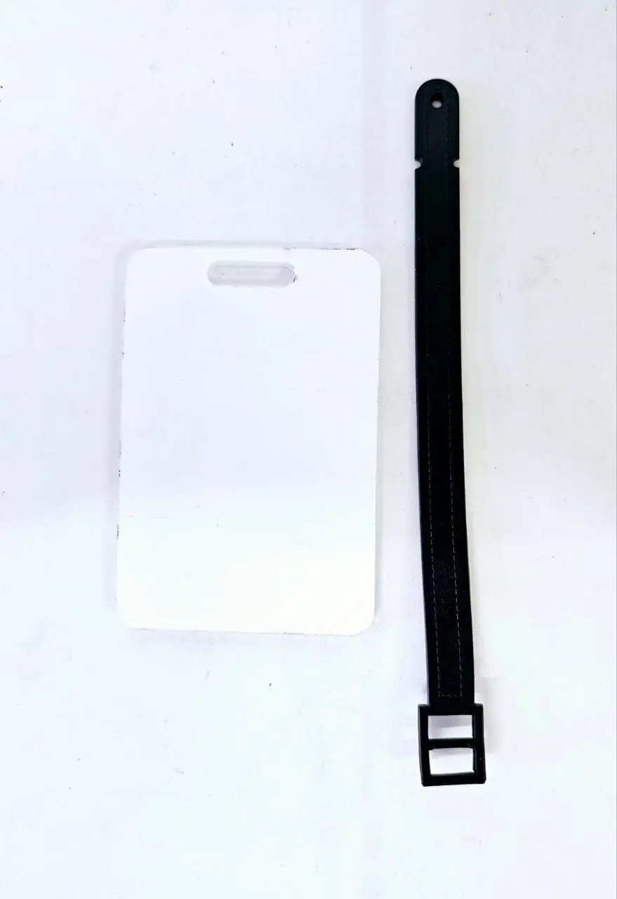 LuggageBagTags2 Laser Sublimation Blanks : 3 & 4mm Subli Acrylic Luggage Tag or Name Tag (includes strap)